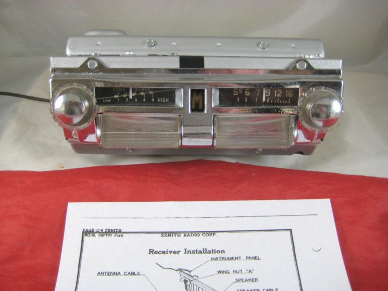 1946 47 48 ford & mercury radio - rebuilt - plays well  