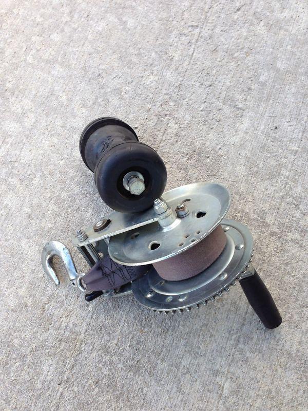 Boat trailer winch and roller fulton winch