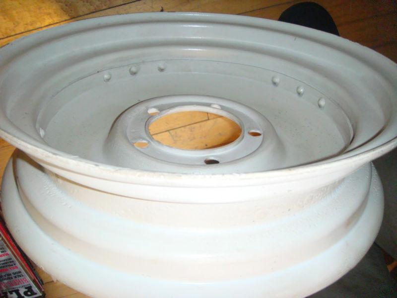 Original Steel 16x4.00 Kelsey Hayes? Solid Disc Rim for Slat Grill Willys Jeep, US $350.00, image 4