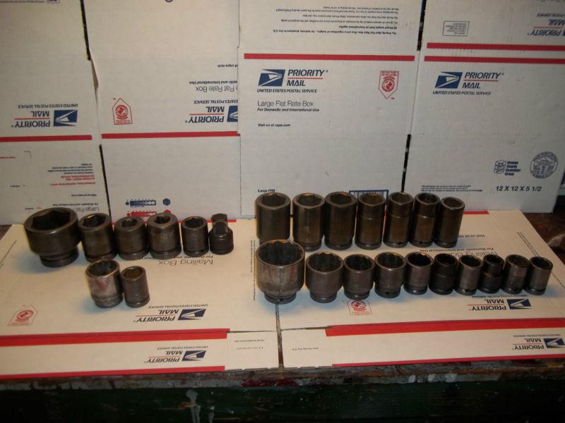 Buy Matco 3/4" Drive and Proto 1" Drive Large Lot, 17 Matco Sockets , 8