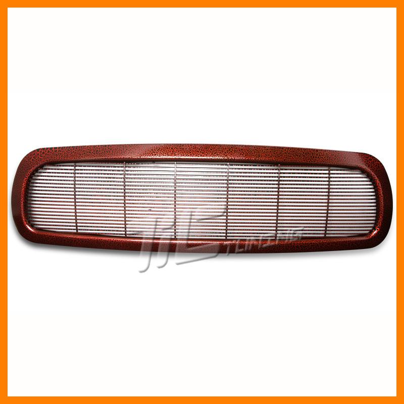 1997-2004 dodge dakota front leopard pattern mesh grille red grill billet style