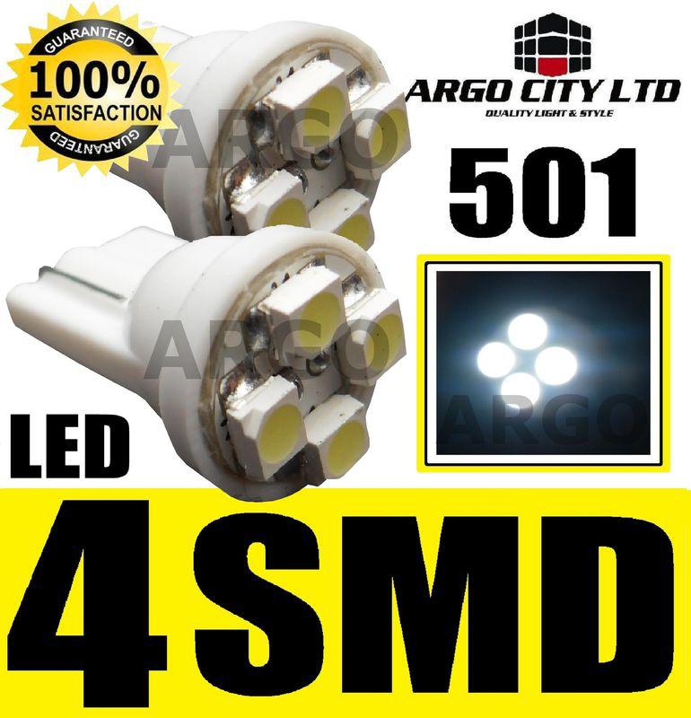 4 SMD LED XENON WHITE QUAD 501 T10 SIDELIGHT BULBS VAUXHALL NOVA, US $4.83, image 1
