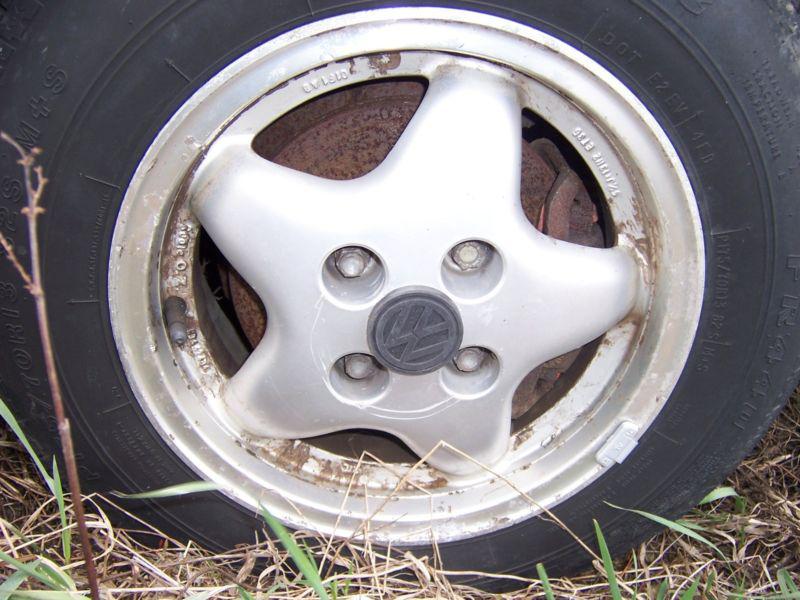 Set of 4 alloy "star" wheels fits vw volkswagen & others - 4x100 13 in