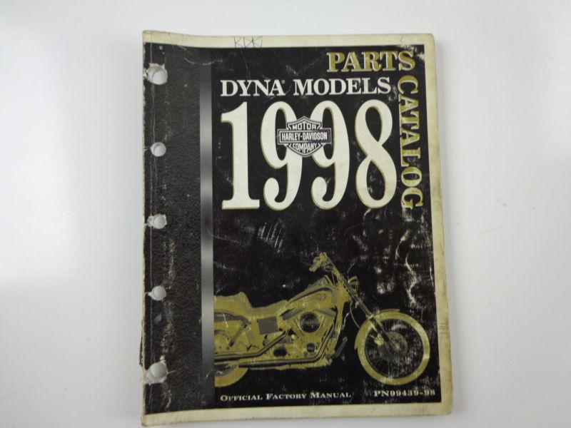 Harley davidson 1998 dyna models parts catalog 99439-98