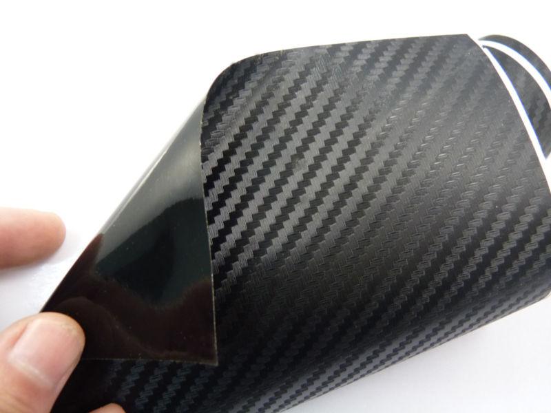 New 3d twill-weave carbon fiber vinyl film  5" x 60" black wrap sheet 13x 152cm