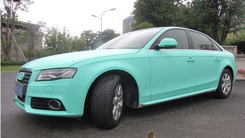 Sample size【matte】【tiffany-mint green】air free vehicle wrap vinyl car sticker