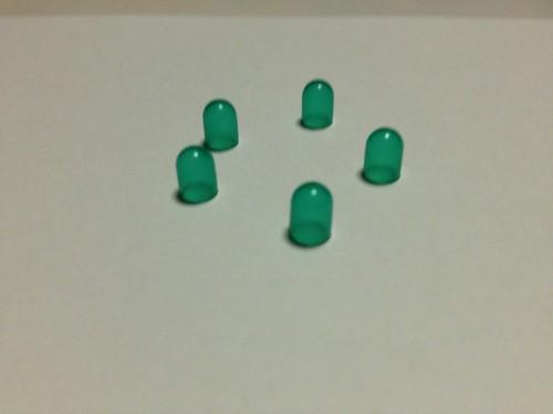 3mm lime green climate-radio bulb caps covers (5 qty)