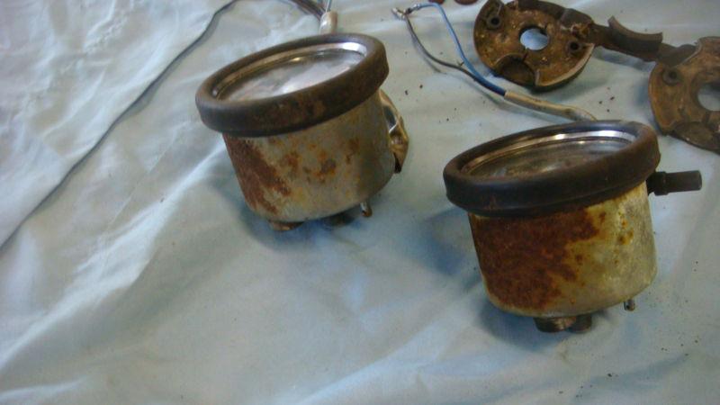 1972 YAMAHA RD 250 GAUGES & BRACKET OEM DESCENT SHAPE, NICE FACES, US $25.00, image 4