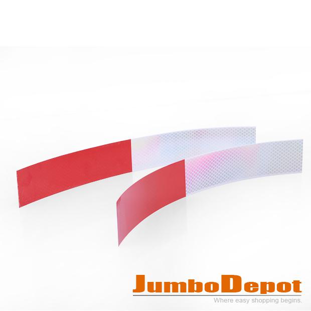 Red & Silver Caution Reflective Strip Tape Sticker Universal For Car Motorcycle, US $12.99, image 2