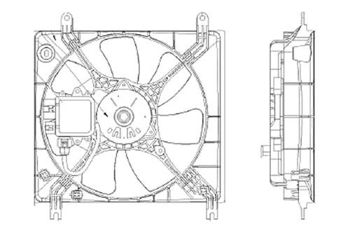 Replace ch3115161 - 01-04 chrysler sebring radiator fan assembly oe style part