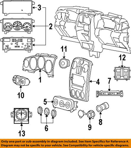 Chrysler oem 4602653af cluster & switches-switch assembly
