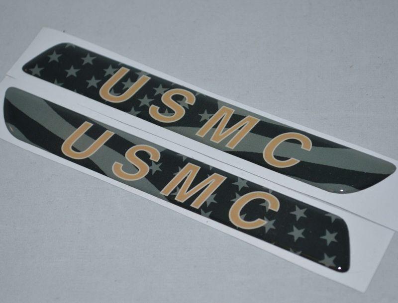 Custom marines usmc saddlebag latch reflector decals for harley touring models 