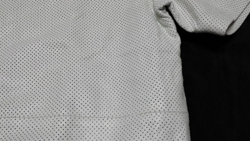 WHITE Perforated Leather T-shirt, US $59.99, image 2