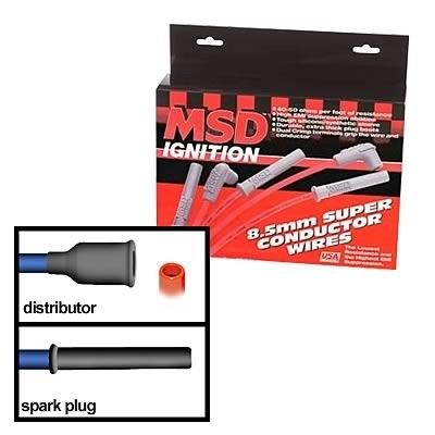 Msd ignition 31309 chrysler 8.5mm red super conductor spark plug wire sets -