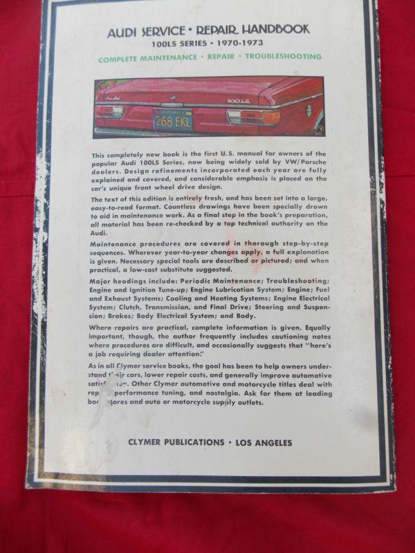 CLYMER SERVICE REPAIR HANDBOOK MANUAL AUDI 100LS SERIES 1970 1971 1972 1973 , US $9.99, image 2