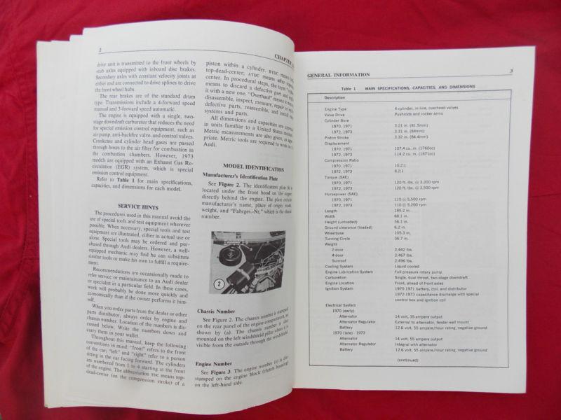 CLYMER SERVICE REPAIR HANDBOOK MANUAL AUDI 100LS SERIES 1970 1971 1972 1973 , US $9.99, image 3