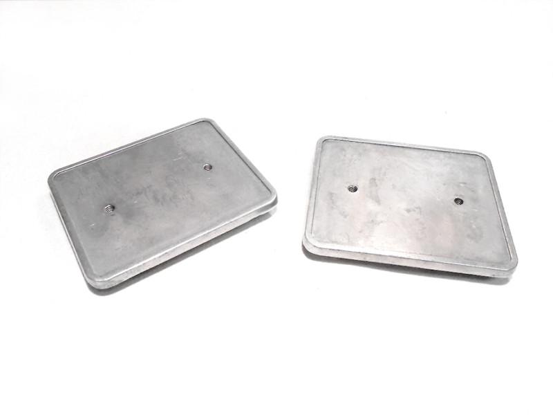 Classic shovelhead saddlebag trim rail badge plates   (oem #90951-79)