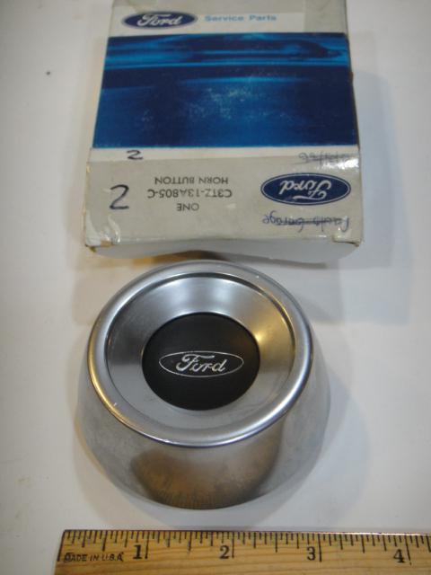 61-70 ford f100 - 250 pickup truck  - horn button - nos - black ford center  c2