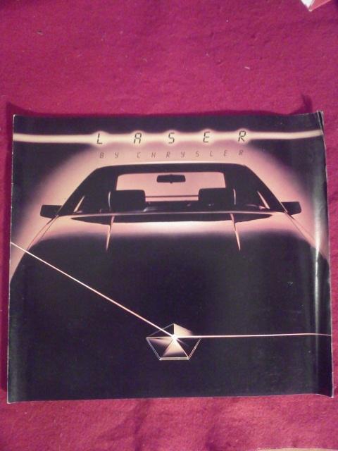 1984 chrysler laser sales dealer brochure