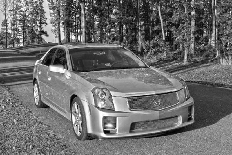 Cadillac silver cts-v sport coupe ctsv hd poster b&w print multiple sizes