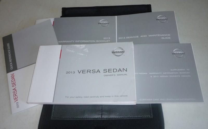 2013 nissan versa sedan owners manual set 13 w/case