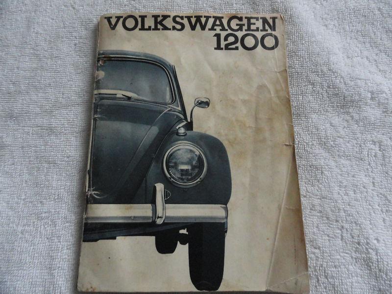 1963 1964 vw volkswagen beetle     owners manual