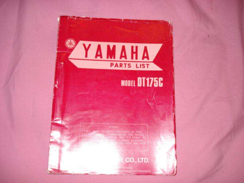 Yamaha model dt175c parts list 