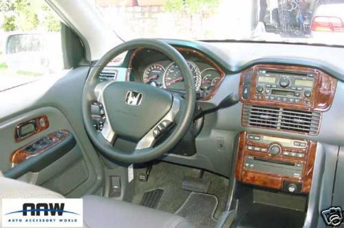 Honda pilot ex lx ex-l interior wood carbon dash trim kit set 2003 03 2004 2005