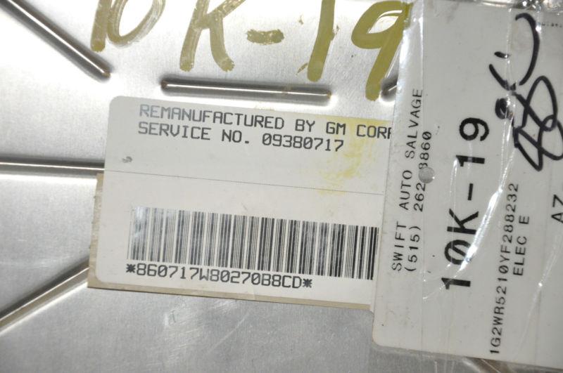 Engine Computer Motor Brain Box - 2000 Pontiac Grand Prix, US $50.00, image 2