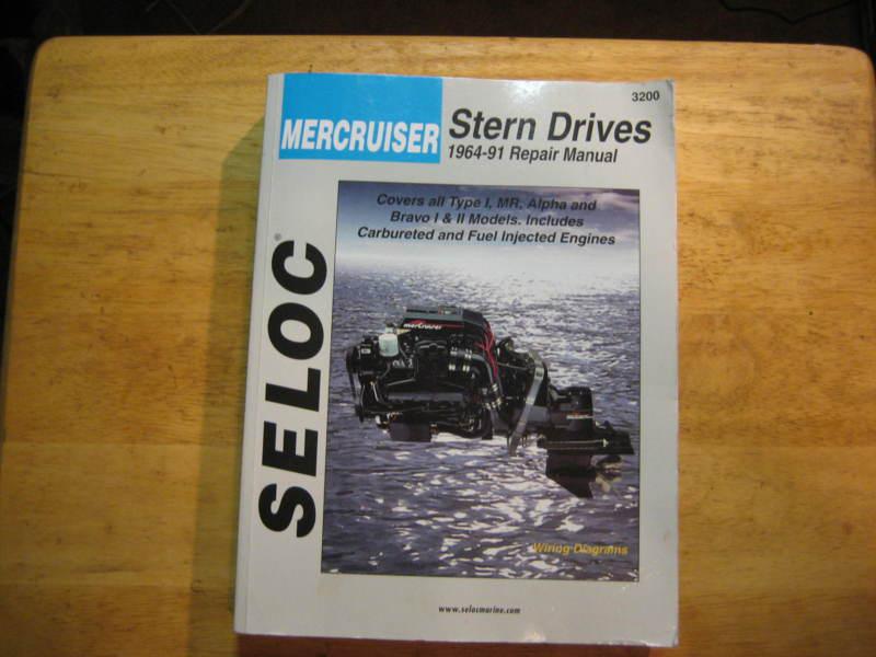 Seloc mercruiser stern drive motor engine repair manual #3200 1964-91