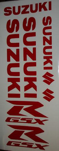 Suzuki gsxr  fairing decal\sticker set-red