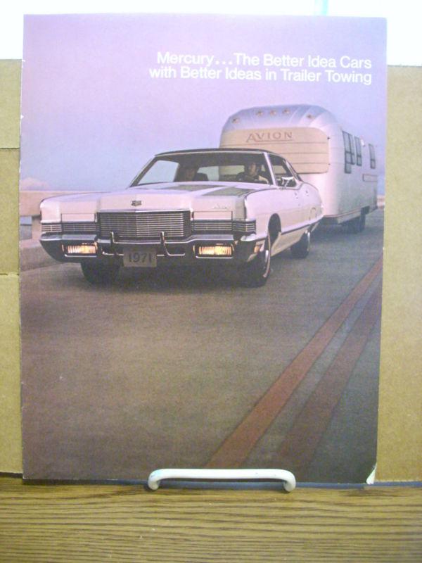 1971 mercury trailer towing sales brochure montego cougar comet monterey