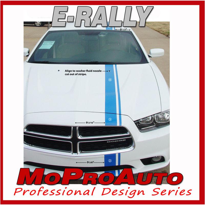 2012 dodge charger e-rally hood racing stripes decals - pro grade 3m graphics 13