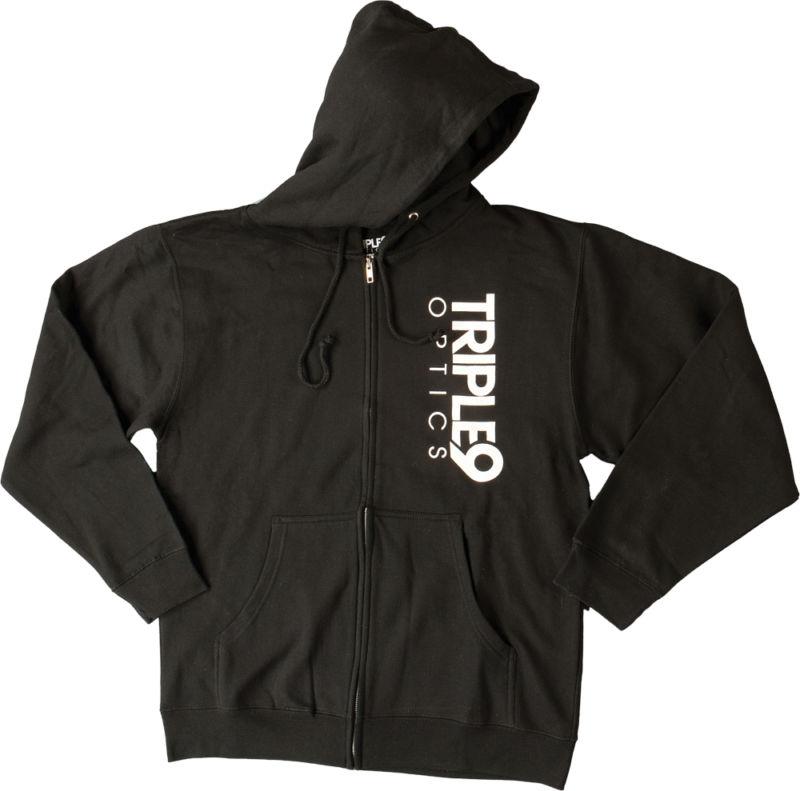 Triple 9 optics logo zip hoody black x-large 37-2740x