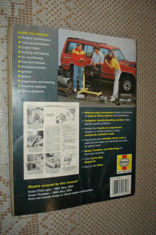 1981-1993 ISUZU TRUCK 1984-1991 TROOPER SERVICE MANUAL SHOP BOOK 90 89 88 87 85, US $19.99, image 2