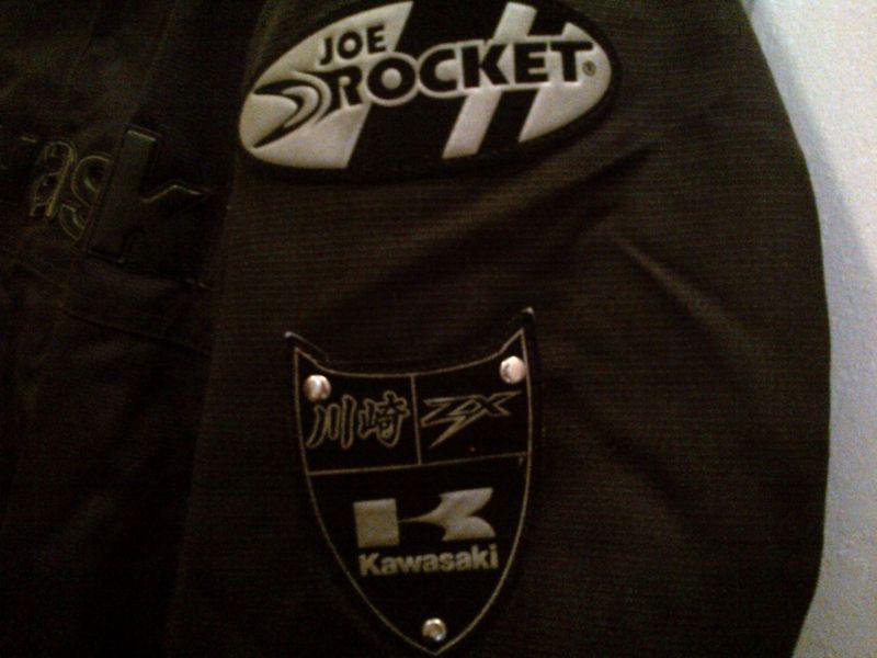 Joe rocket men's kawasaki motorcycle jacket, large, black zx concours ninja