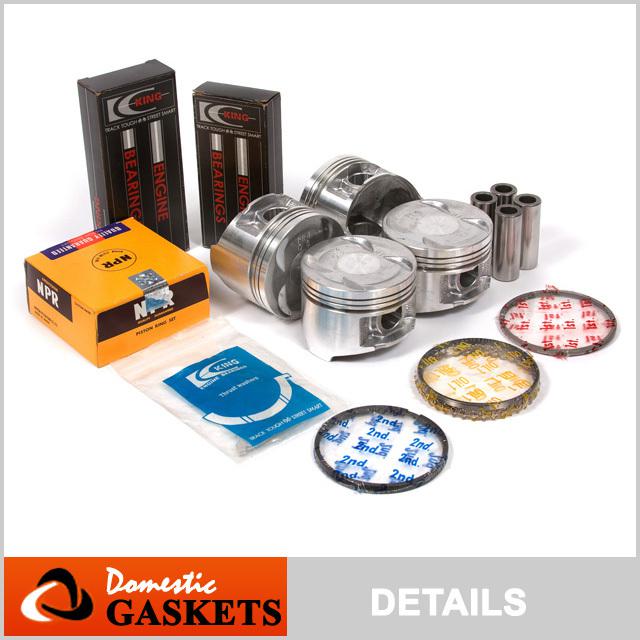 90-01 acura integra gs ls rs 1.8l dohc pistons&bearings&rings set b18a1 b18b1