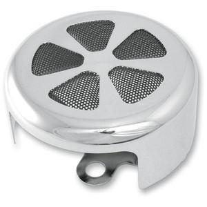 Chrome & black spokes replacement horn cover for harley-davidson