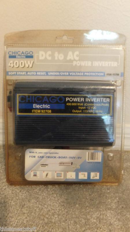Power inverter ~ 400 watt continuous/800 watt peak by chicago electric